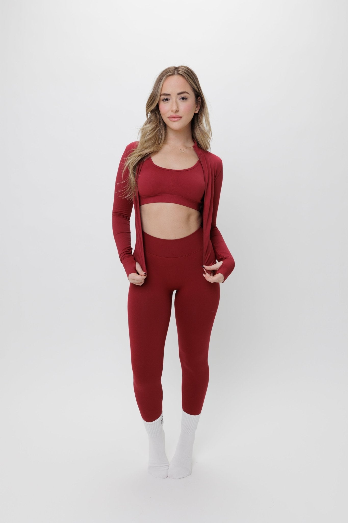 סט Tal - סט עם ג'קטסט בגדי ספורט, סט ספורט , טייץ גזרה גבוהה, תמיכה גבוההSAM