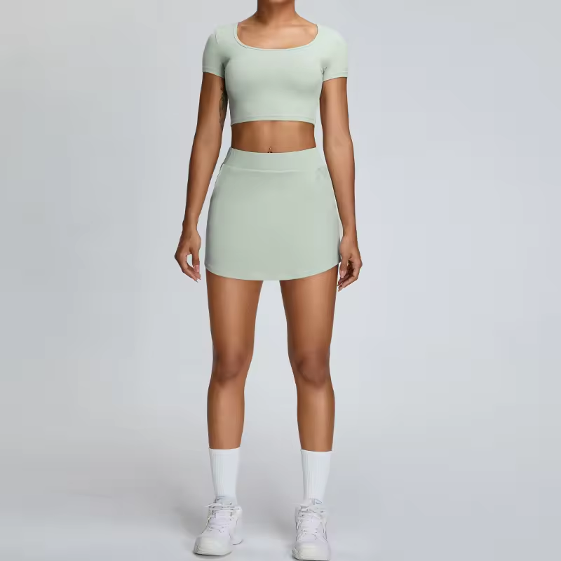 Plus Size Skirt Women's Yoga Suit