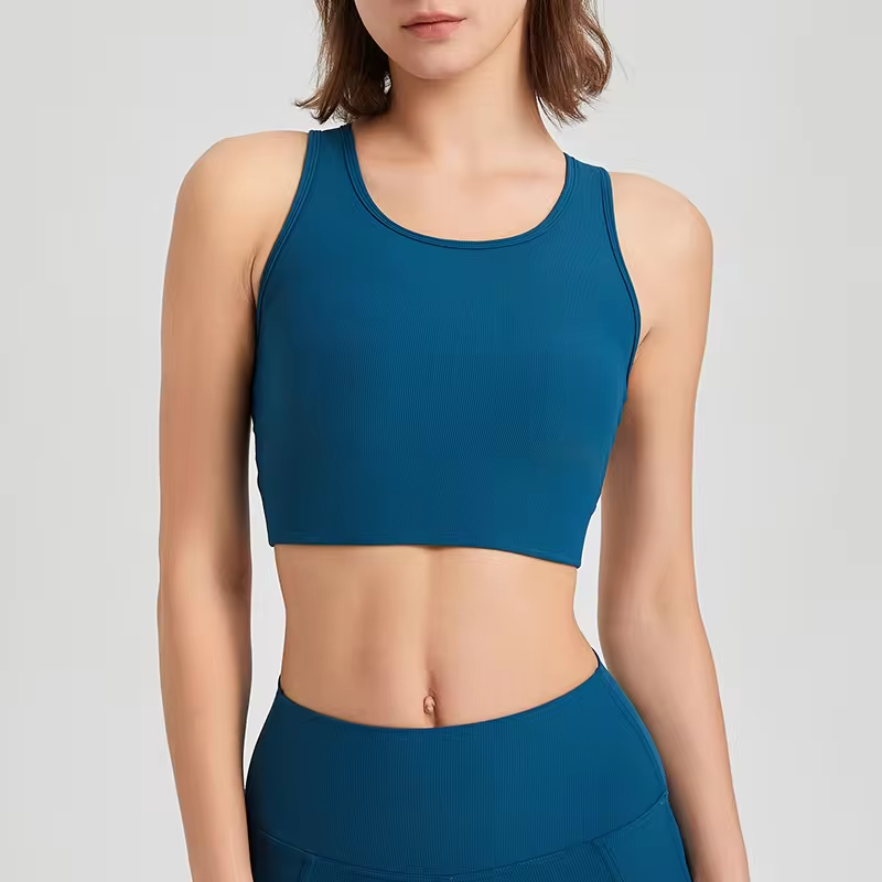 Sleeveless Racerback Cropped Sports Top
