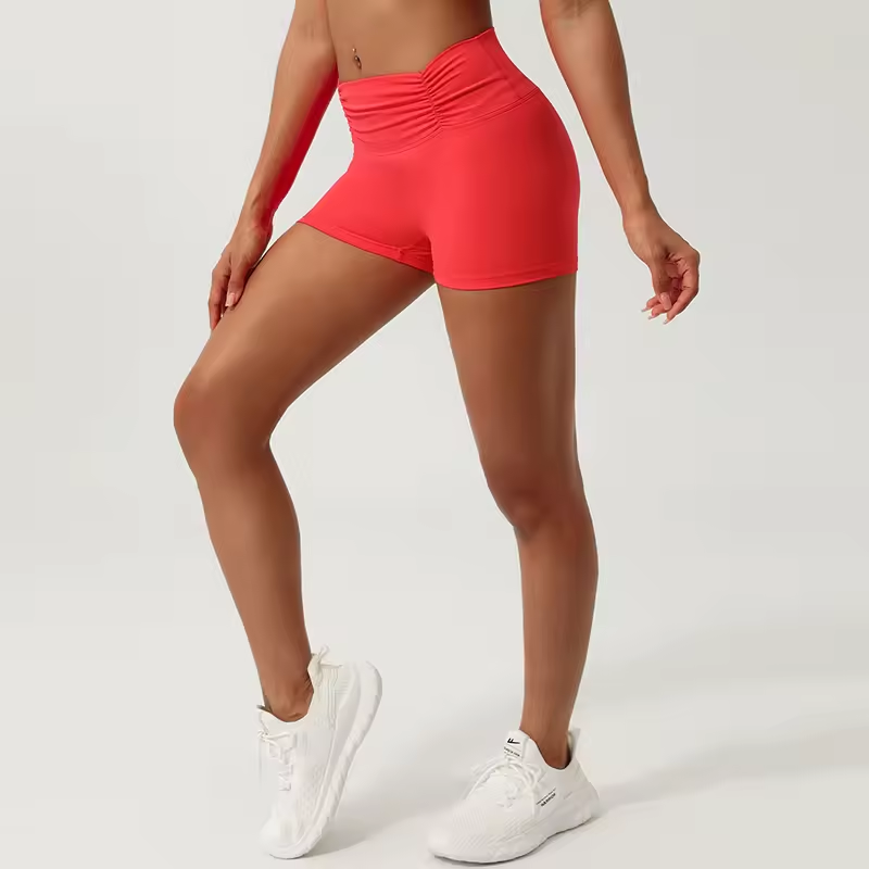 Sexy V-back Nylon Gym Shorts