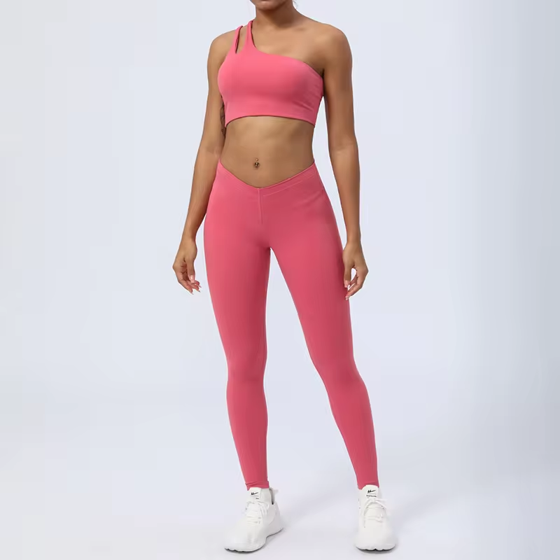 Sexy Breathable One-shoulder Fitness Suit