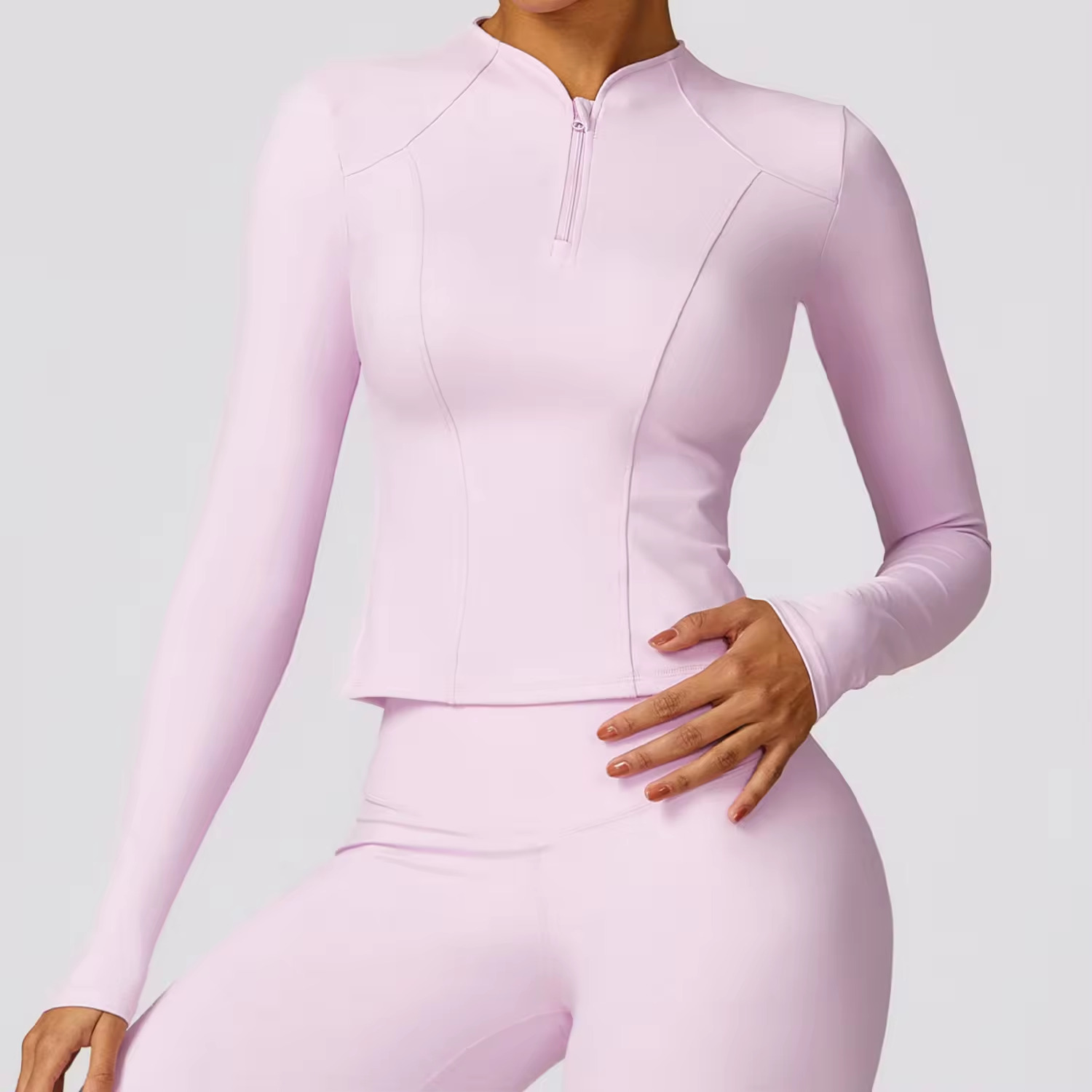 Half-zip Quick-drying Breathable High-support Fitness Top
