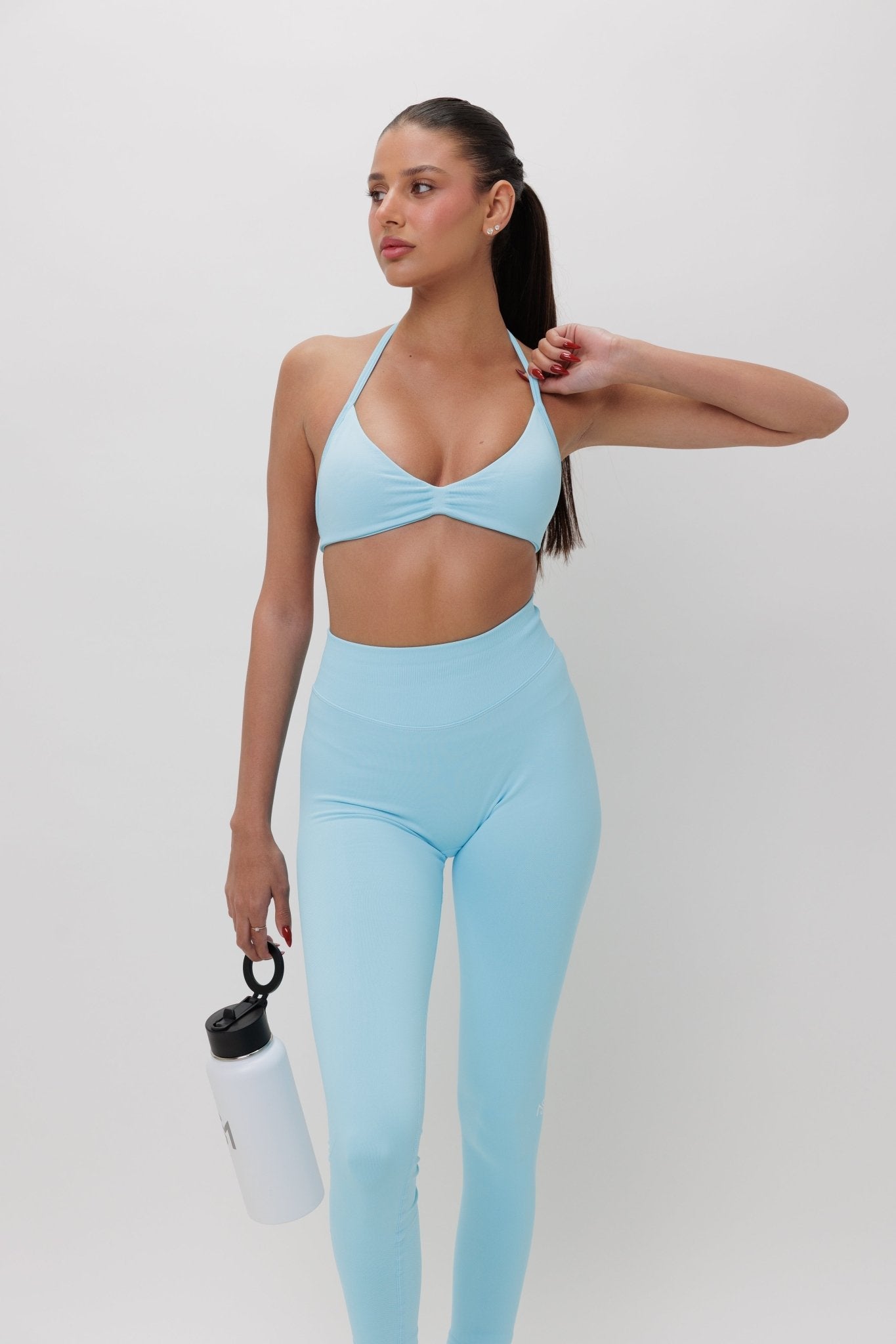 סט Tay - סט עם כיווץ בטייץסט בגדי ספורט, סט ספורט , טייץ גזרה גבוהה, תמיכה גבוההSAM